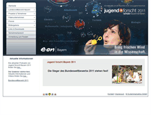 Tablet Screenshot of 2011.jugend-forscht-bayern.de